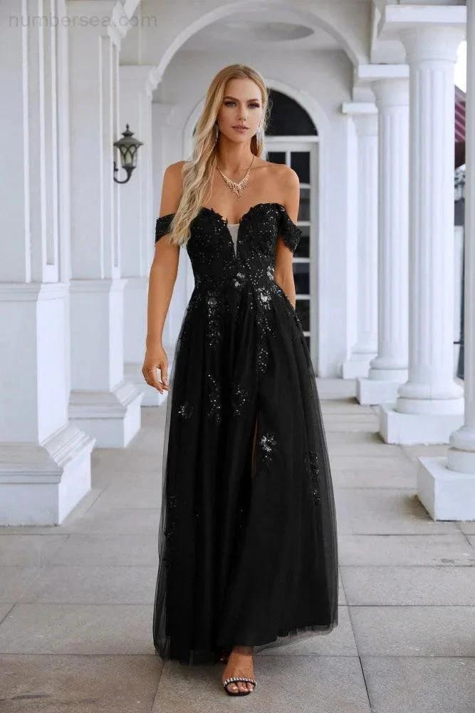 Ladies Chiffon V Neck Hanging Sleeves Tulle Embroidery Floor Length Bridesmaid Evening Dress Prom Party Wedding Evening Dress 28127 (ZD16970)