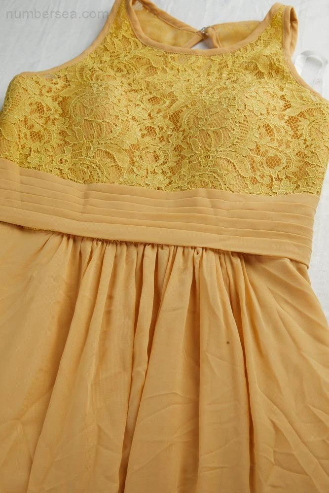 Ladies Lace Chiffon Round Neck Sleeveless Floor Length Bridesmaid Prom Evening Dress Wedding Party Beach 28106 (ZD16972)