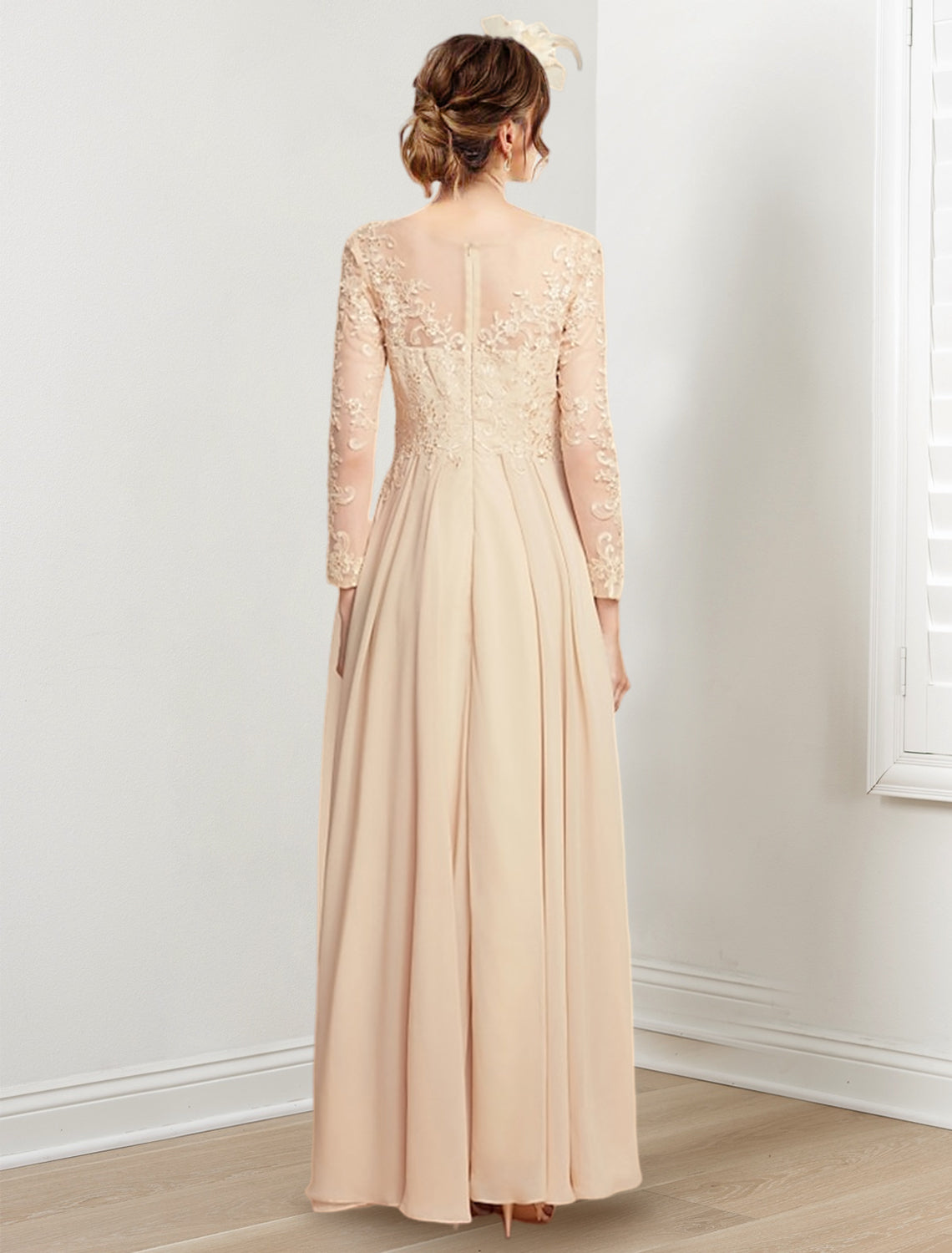 Jewel Neck Mother of the Bride A Line Dress