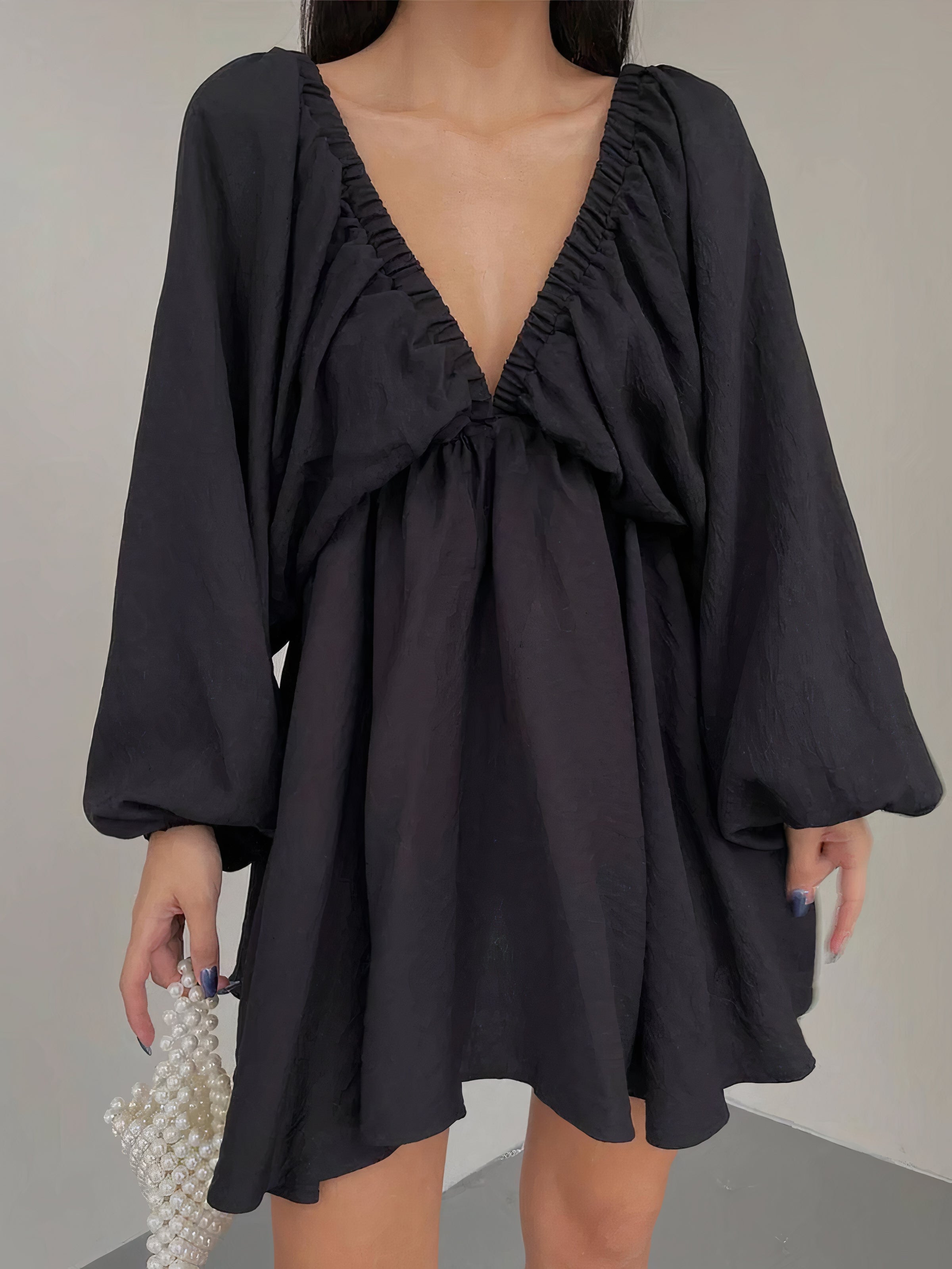 Verónica Elevated Bubble Sleeve Dress Boutique Collection