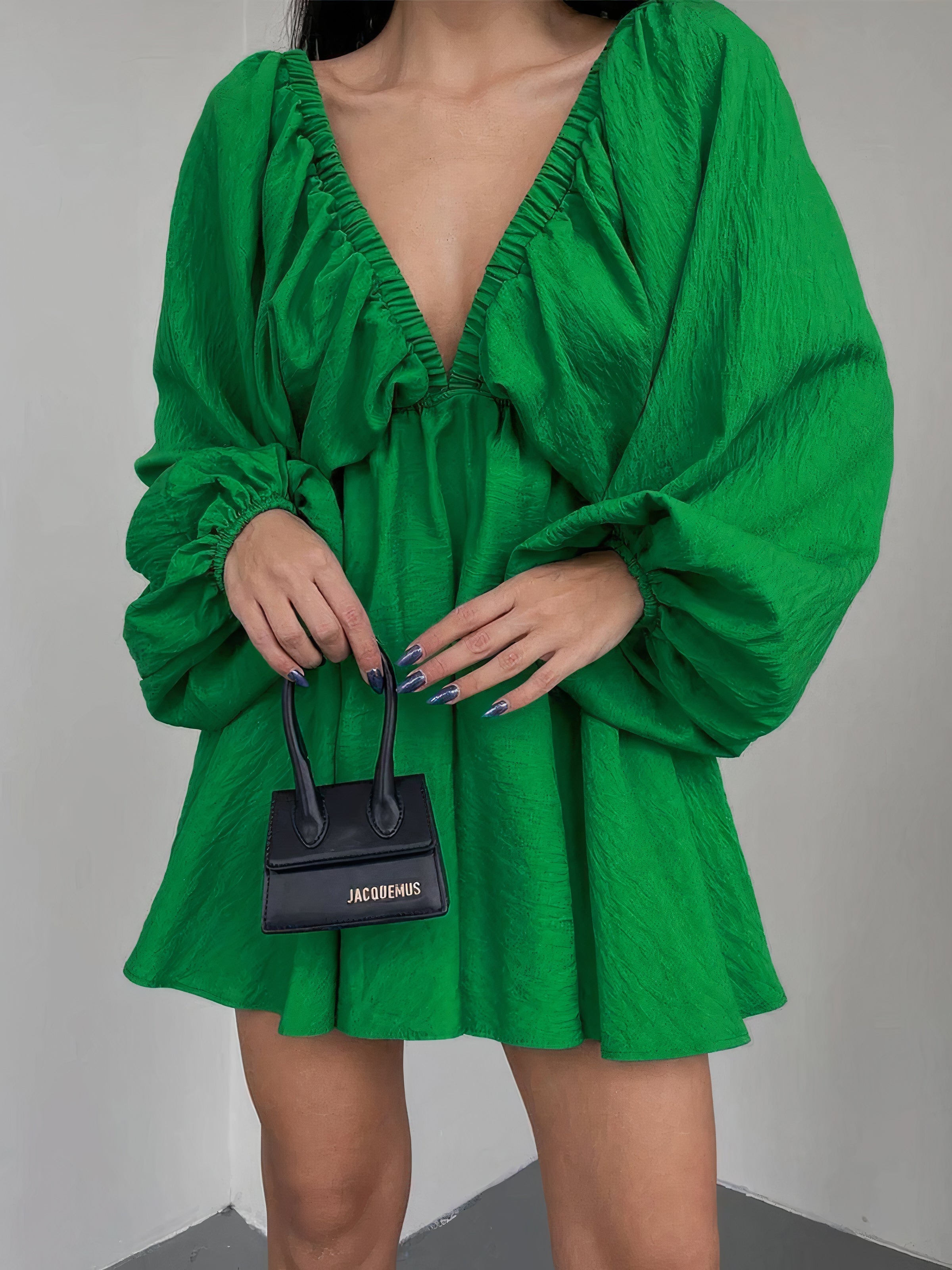 Verónica Elevated Bubble Sleeve Dress Boutique Collection