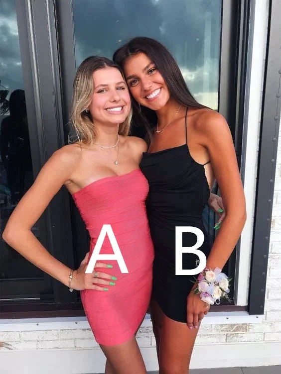 Sexy Black Short Homecoming Dress Black Dress Y2116 by simplepromdress