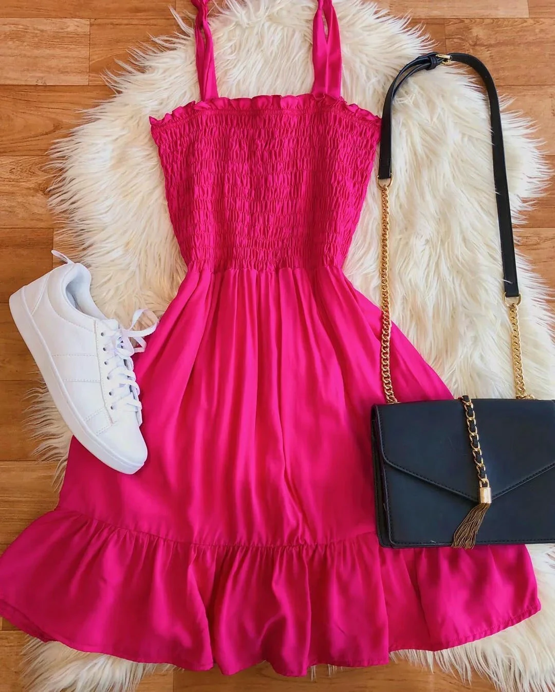 Cute A-line Hot Pink Homecoming Dress Hot Pink Summer Outfit Dress Y3094 by simplepromdress