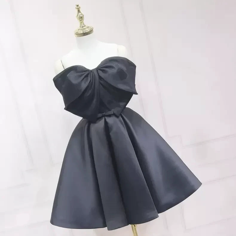 Black Short Homecoming Dress Back To School Dress s33 by simplepromdress