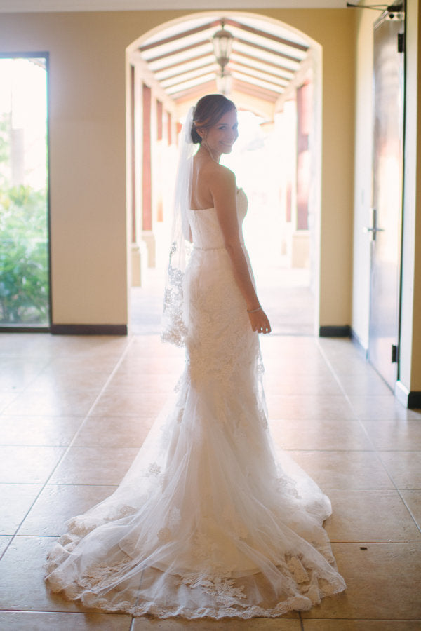 Lace Beach Wedding Dresses For Summer Beach Mermaid Strapless Elegant Bridal Gown