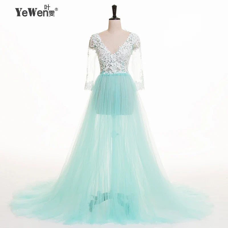 Lace Maternity Dress PhotoShoot Long Pregnancy Shoot Dresses Elegence Maxi Gown Baby Shower