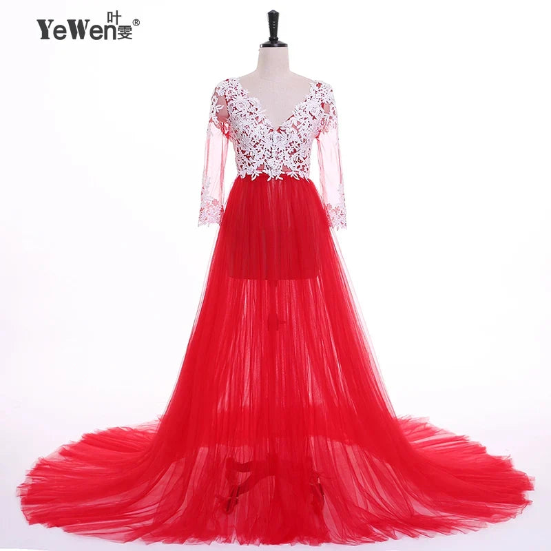 Lace Maternity Dress PhotoShoot Long Pregnancy Shoot Dresses Elegence Maxi Gown Baby Shower