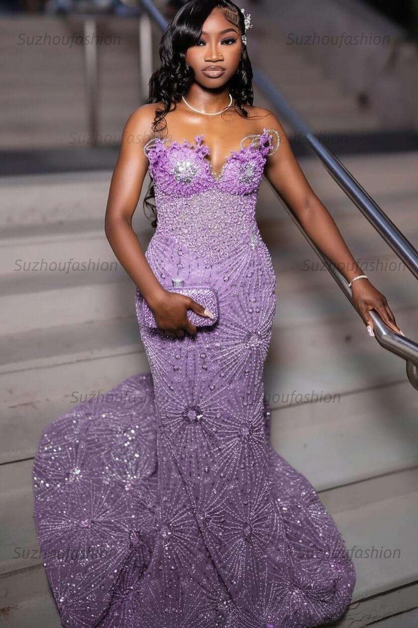 Green Prom Dress Sleeveless Formal Evening Gown with Rhinestones and Beadings