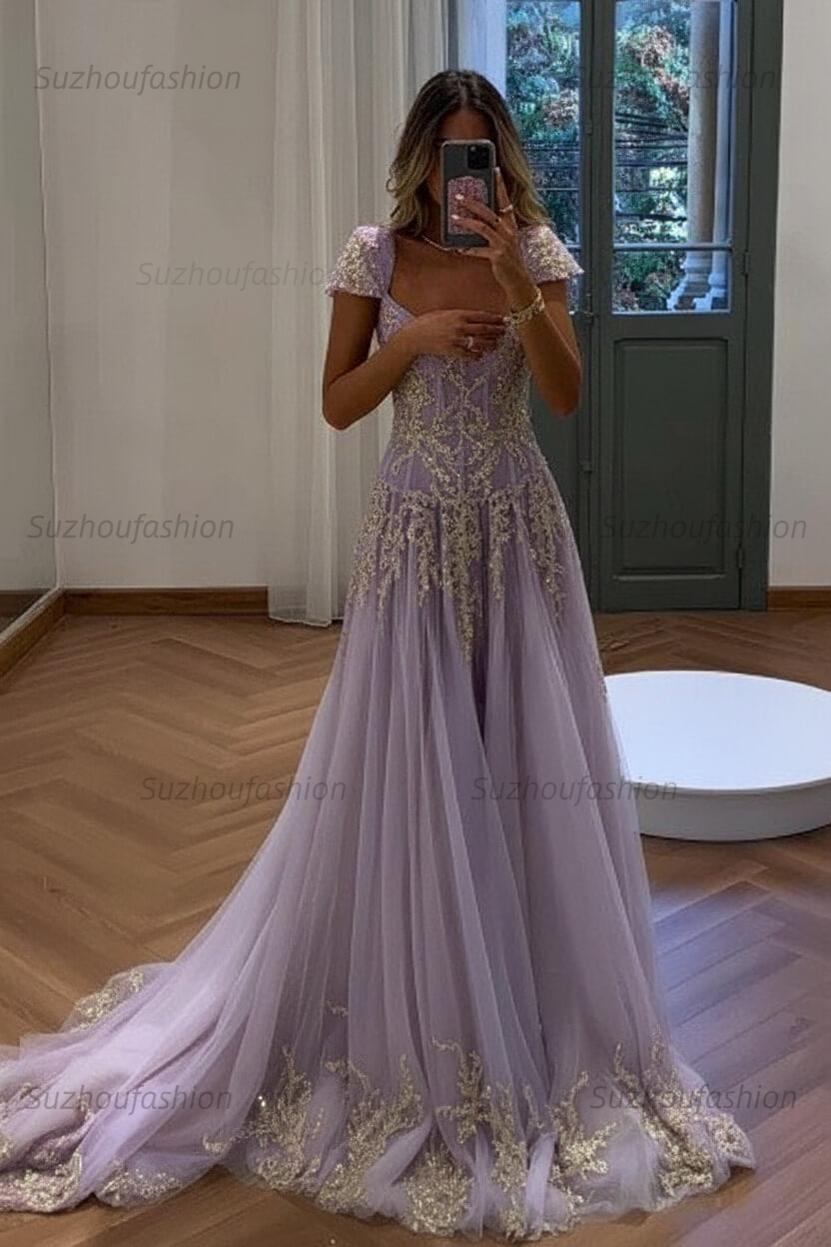 Suzhoufashion Gorgeous A Line Sweetheart Light Green Long Prom Dress With Appliques Formal Evening Gown