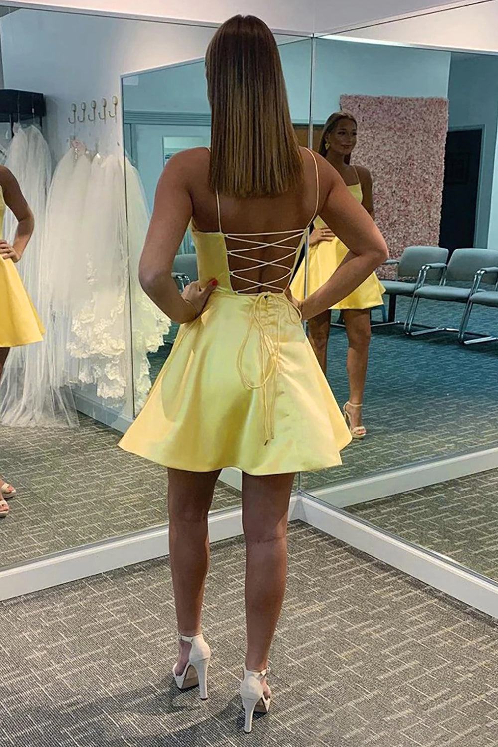 Light Blue Homecoming Dresses A Line Simple Prom Dress