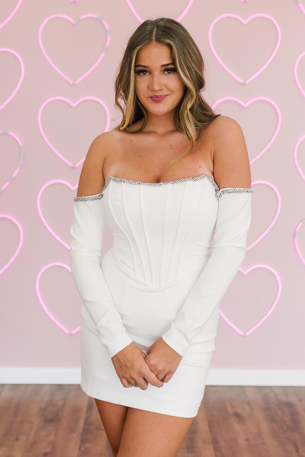 Light Blue Homecoming Dresses Corset Long Sleeves Tight Short Cocktail Dresses