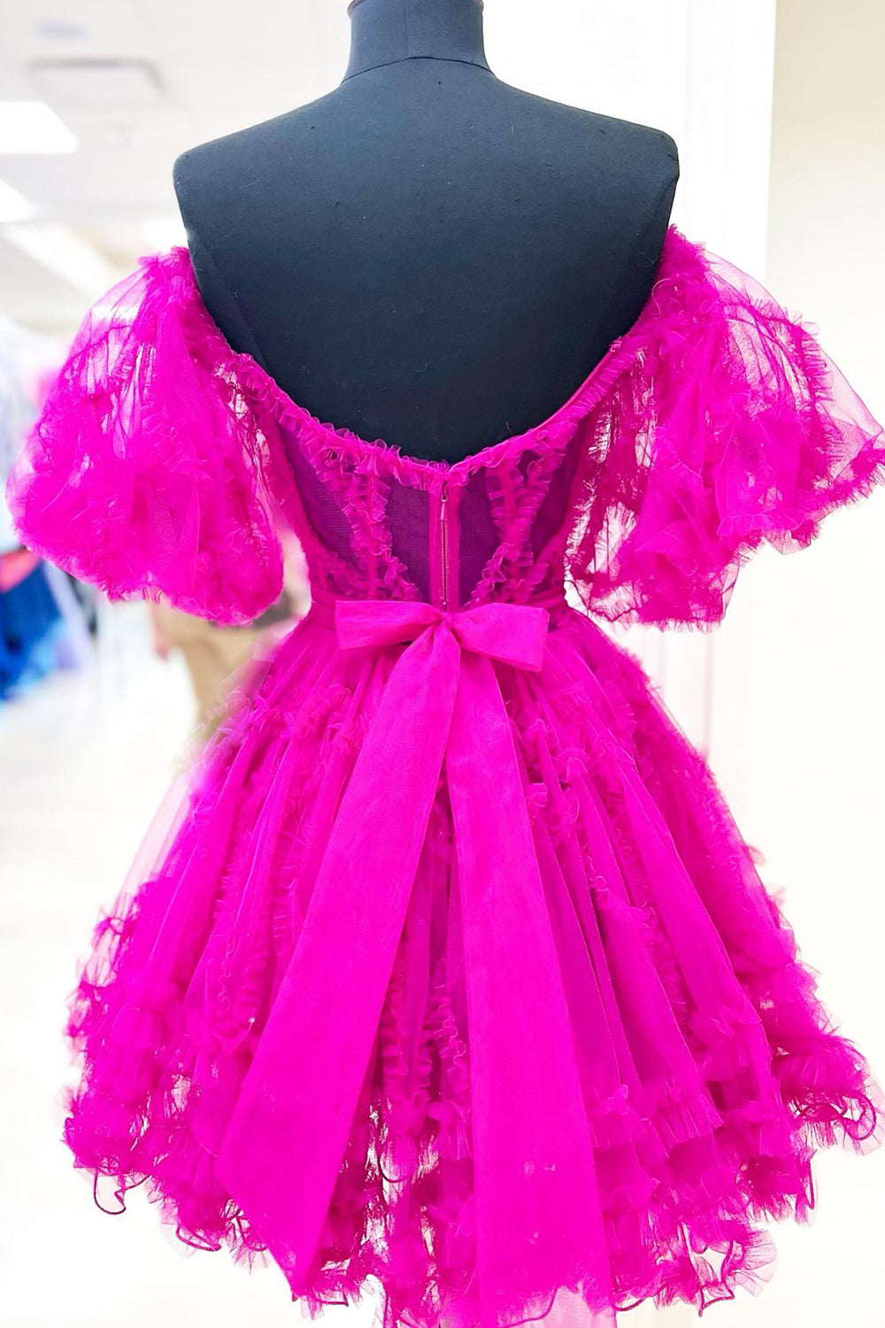 Light Pink Homecoming Dresses Corset A-Line Short Cocktail Dresses