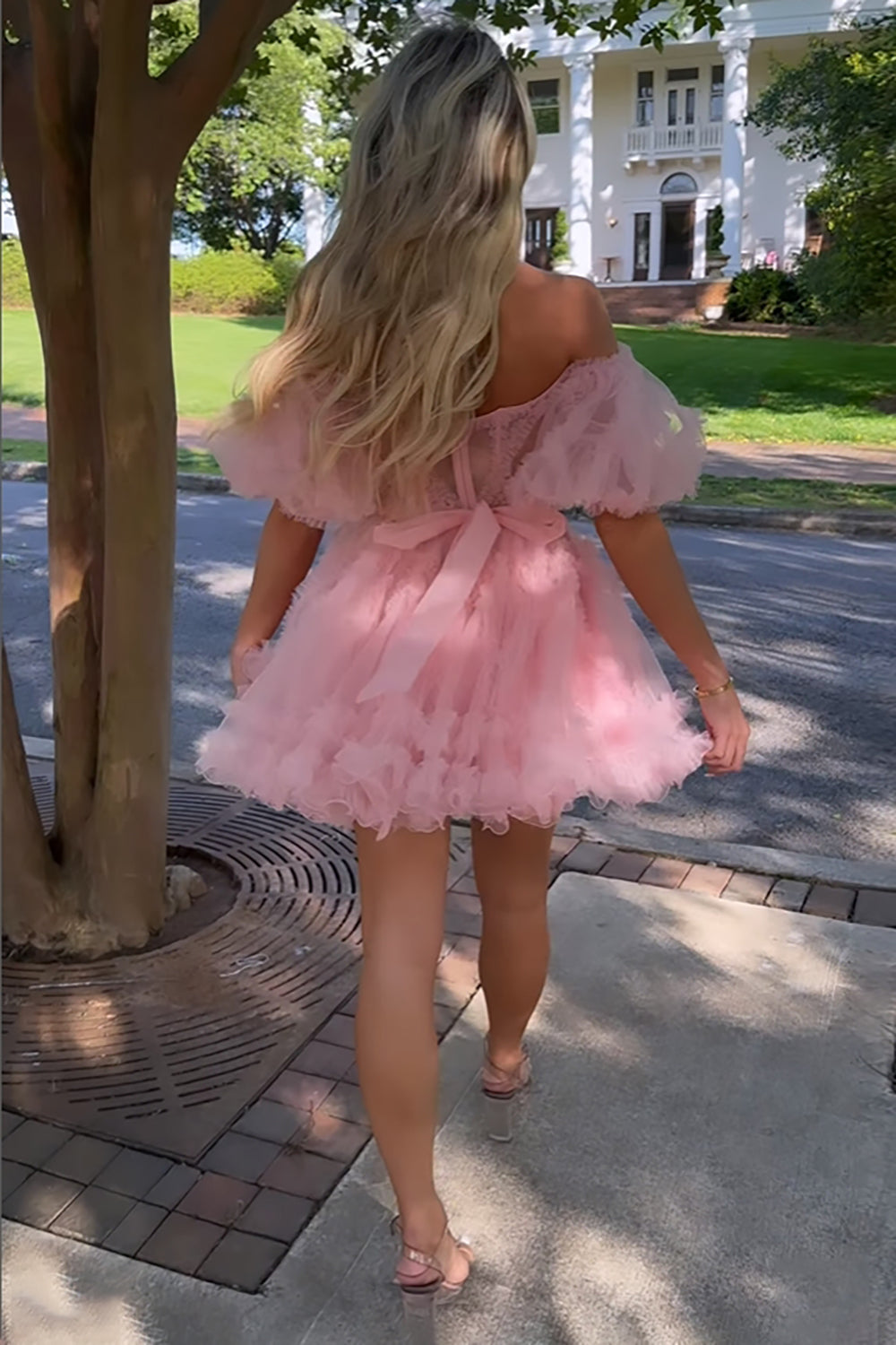 Light Pink Homecoming Dresses Corset A-Line Short Cocktail Dresses