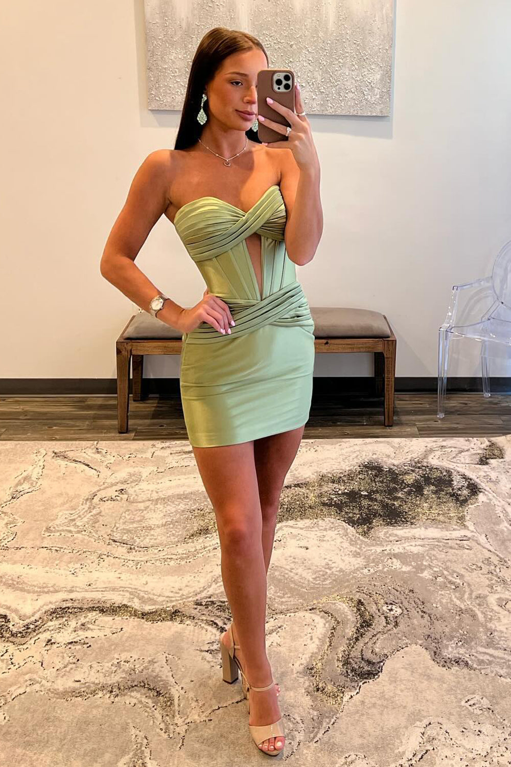 Lilac Homecoming Dresses Sweetheart Corset Tight Short Cocktail Dresses