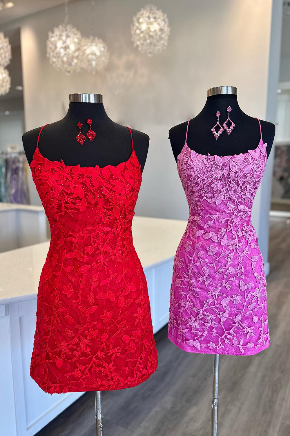 Lilac Homecoming Dresses Tight Short Cocktail Dresses with Appliques