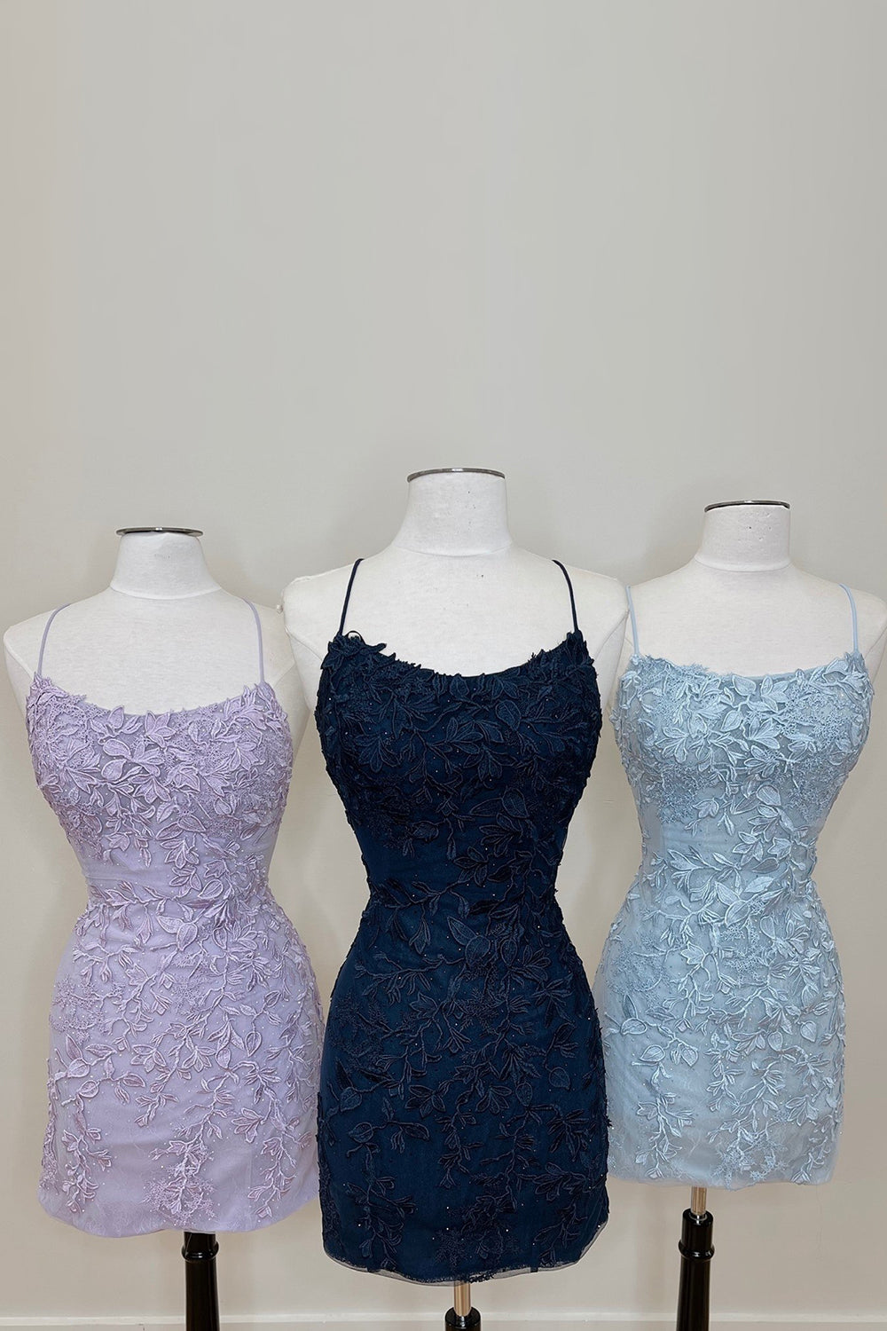 Lilac Homecoming Dresses Tight Short Cocktail Dresses with Appliques