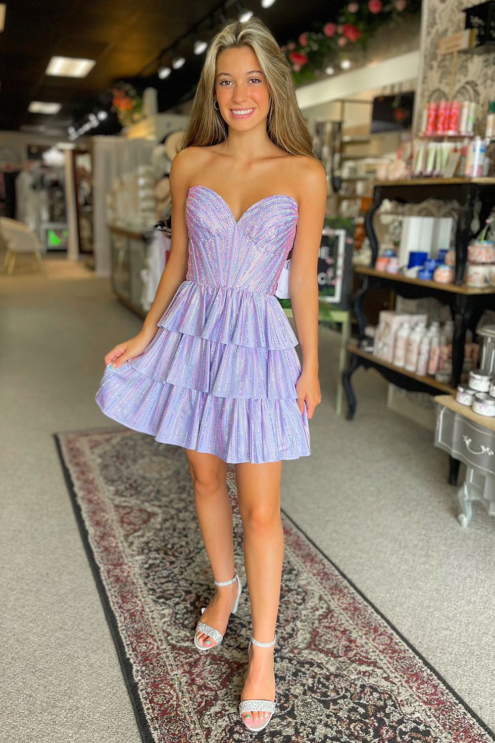 Navy Homecoming Dresses Sweetheart Corset Short Cocktail Dresses With Ruffles