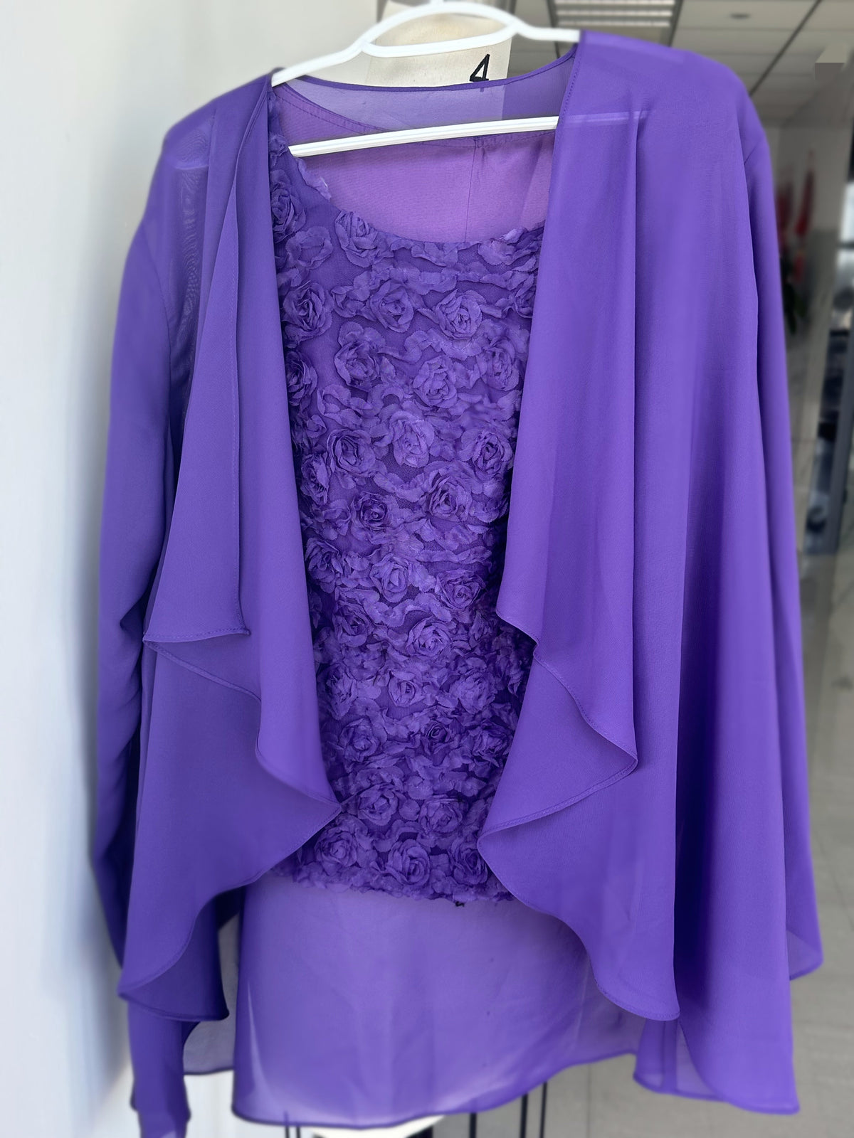 Long Sleeve Chiffon Pantsuit with Jacket for the Mother of the Bride