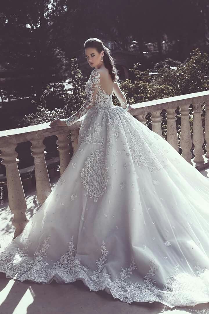 Long Sleeve Lace Appliques Mermaid Wedding Dress  Overskirt Long Train Bride Dress WE0199