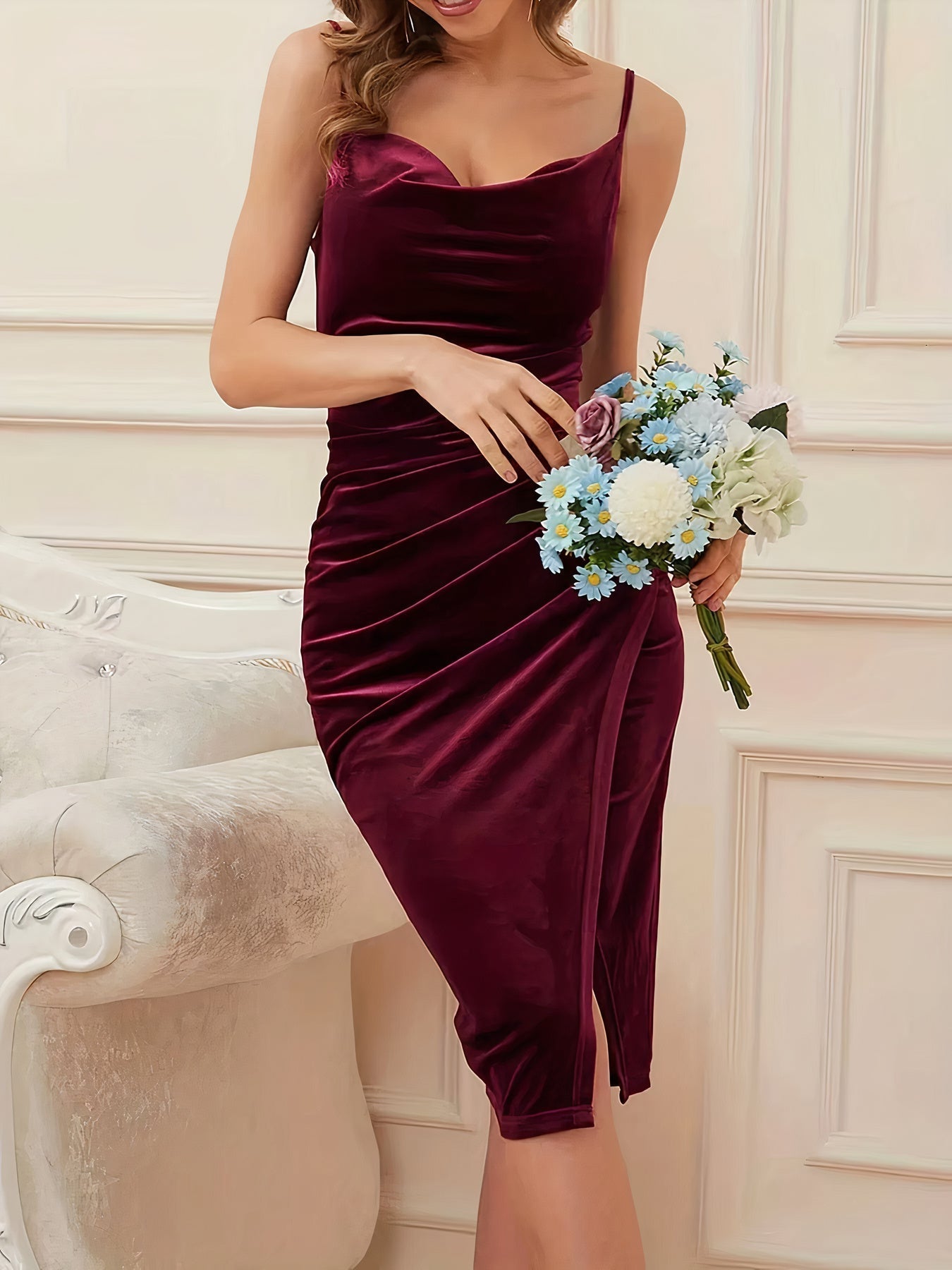 Aglaia Chic Velvet Cocktail Dress Boutique Collection
