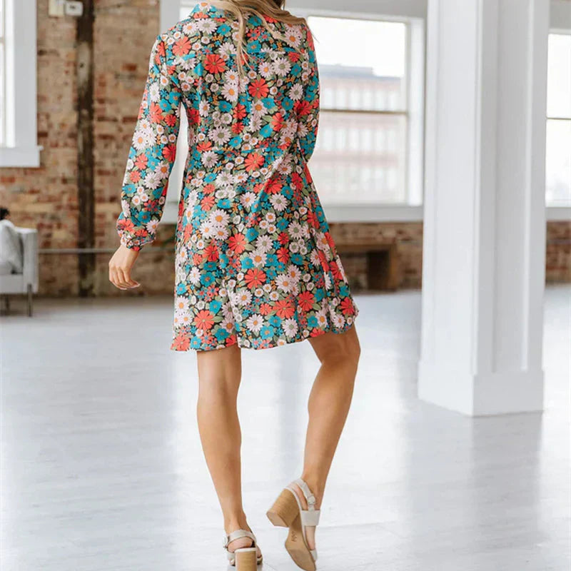 Angela Timeless Shirt Dress with Floral Print Boutique Collection