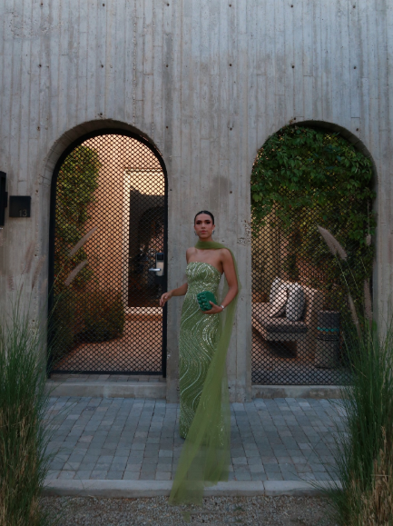 Gorgeous Strapless Apple Green Sequin Long Prom Dress Party Gown With Ribbon - View 8 | VelvetHem