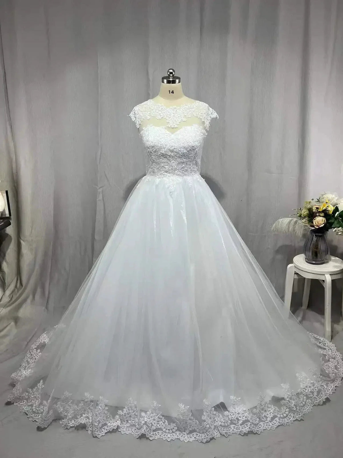 MYYBLE Real Photo Backless Cap Sleeves Bohemian Modern Wedding Dresses 2022 Plus Size Custom Made Vestido De Noiva Wedding Dress (ZD14099)