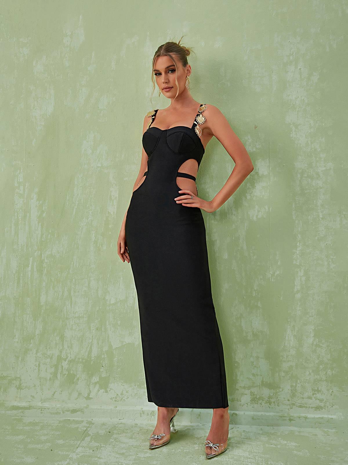 Margaux Embellished Cutout Maxi Dress In Pink