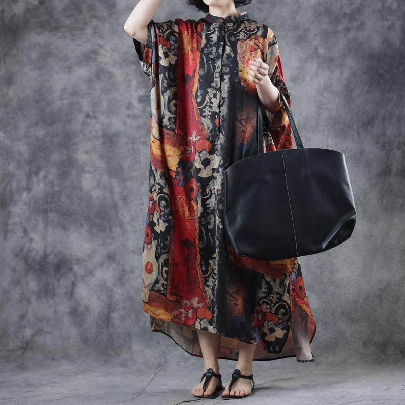 Maxi Dress Floral Print Casual Loose - Omychic