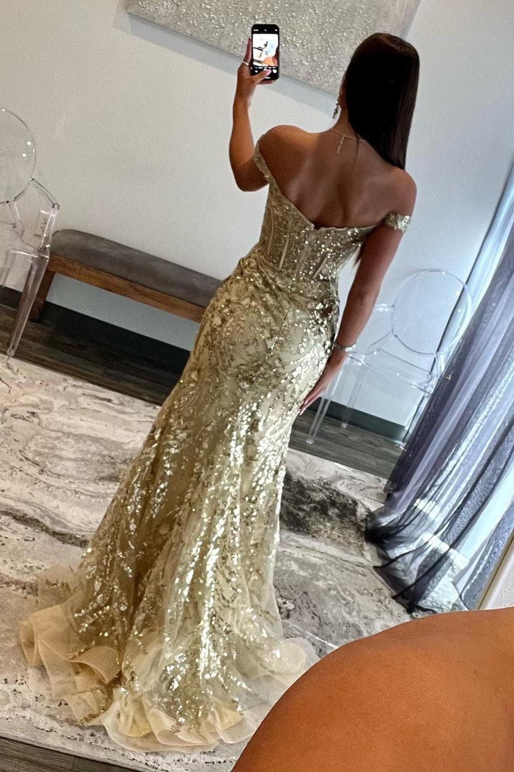Mermaid Red Prom Dress Long Appliqued Formal Dress With Slit