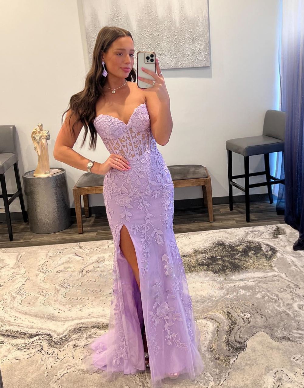 Mermaid Sweetheart Prom Dress With Appliques - View 4 | VelvetHem