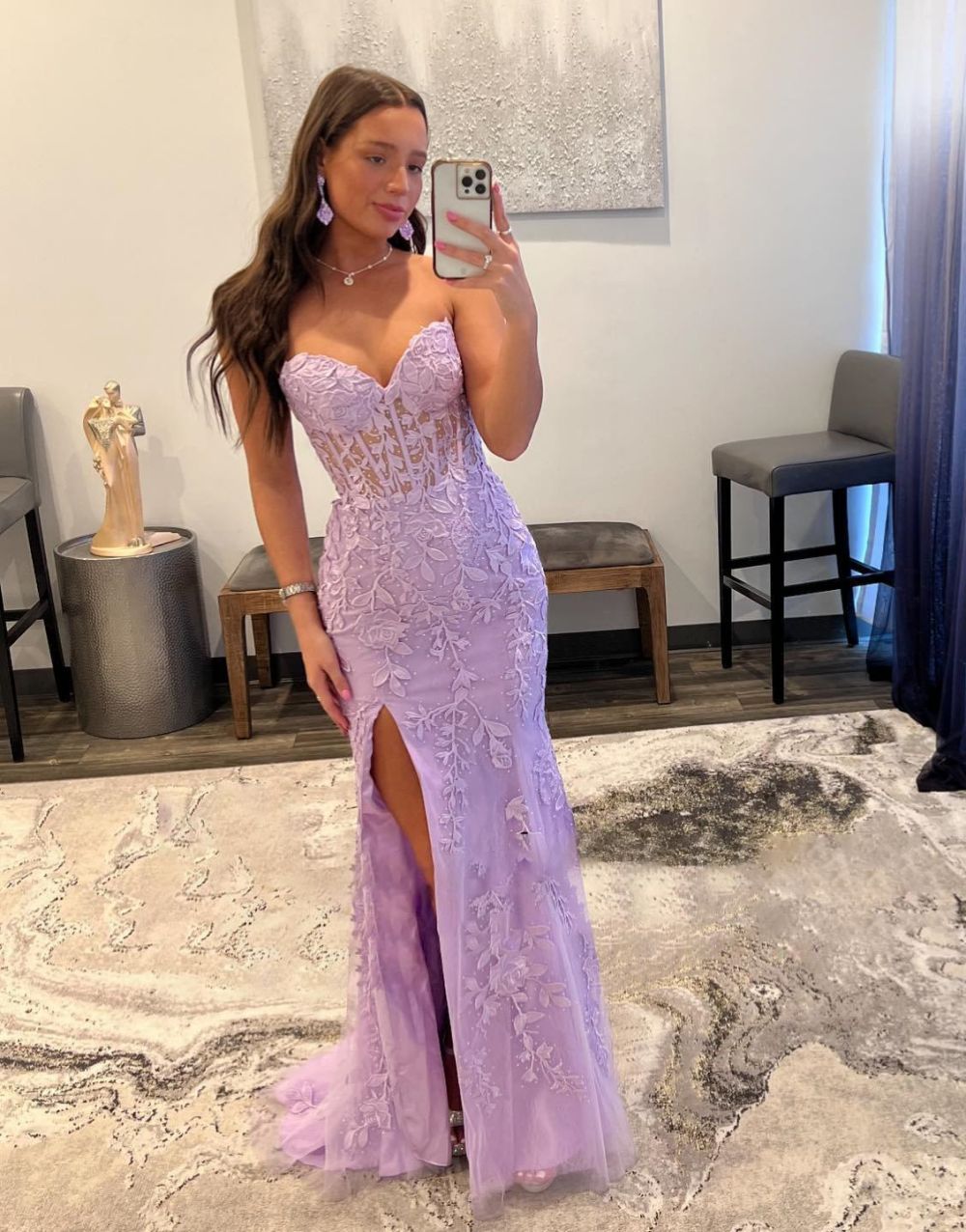 Mermaid Sweetheart Prom Dress With Appliques - View 2 | VelvetHem