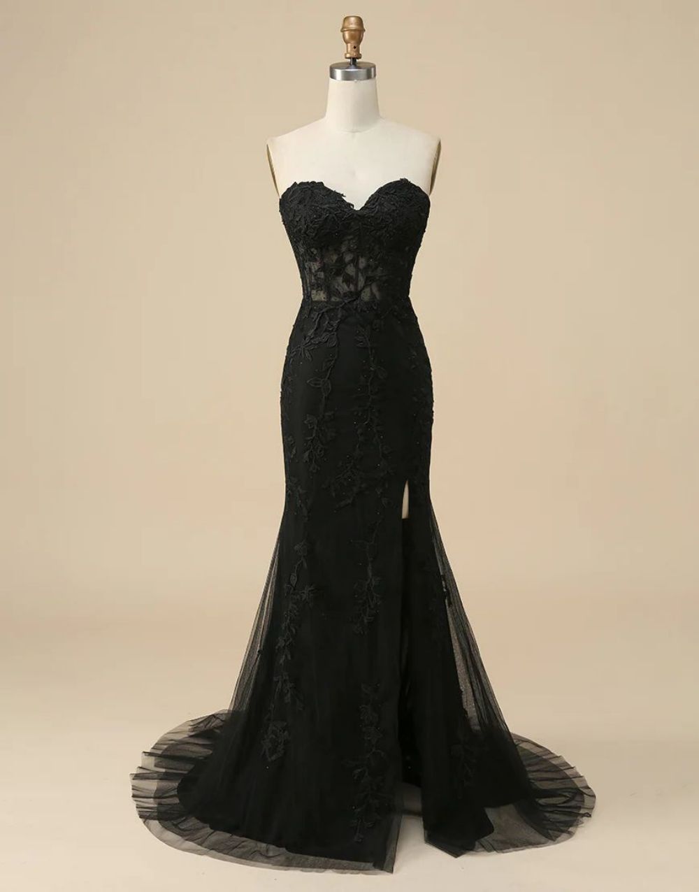 Mermaid Sweetheart Prom Dress With Appliques - View 9 | VelvetHem
