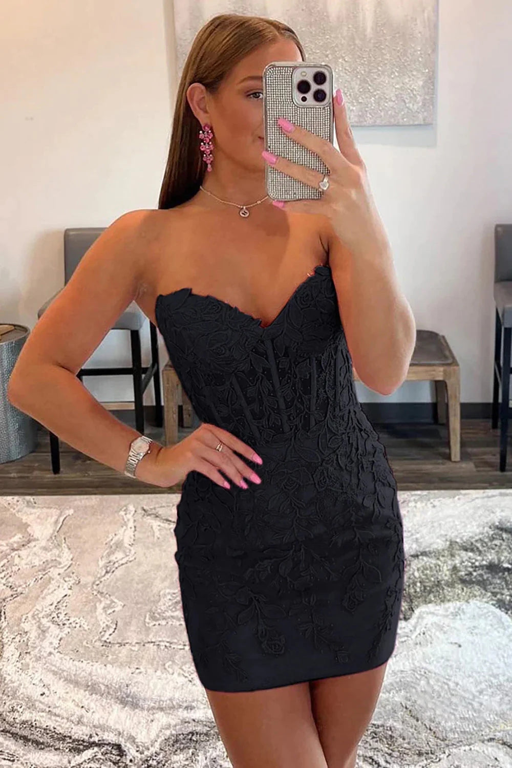 Mint Homecoming Dresses Lace Sweetheart Tight Short Cocktail Dresses