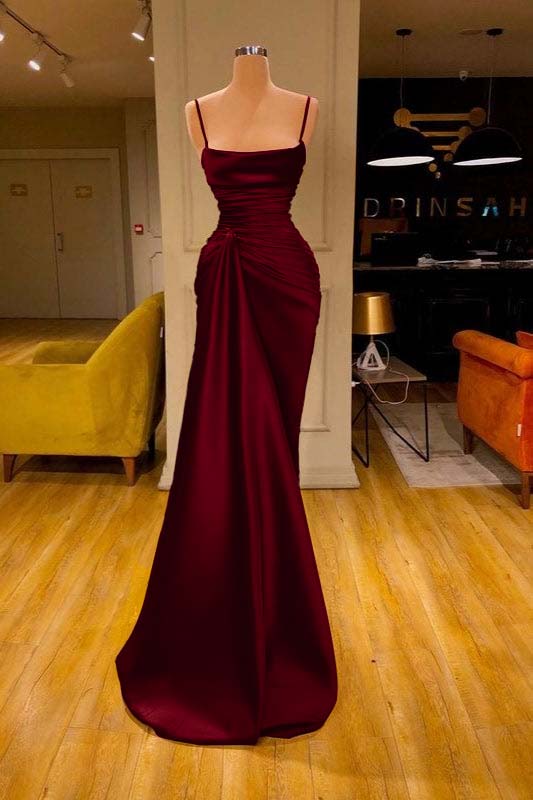 Modern Spaghetti Straps  Sleeveless Mermaid Prom Dress