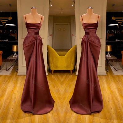 Modern Spaghetti Straps  Sleeveless Mermaid Prom Dress