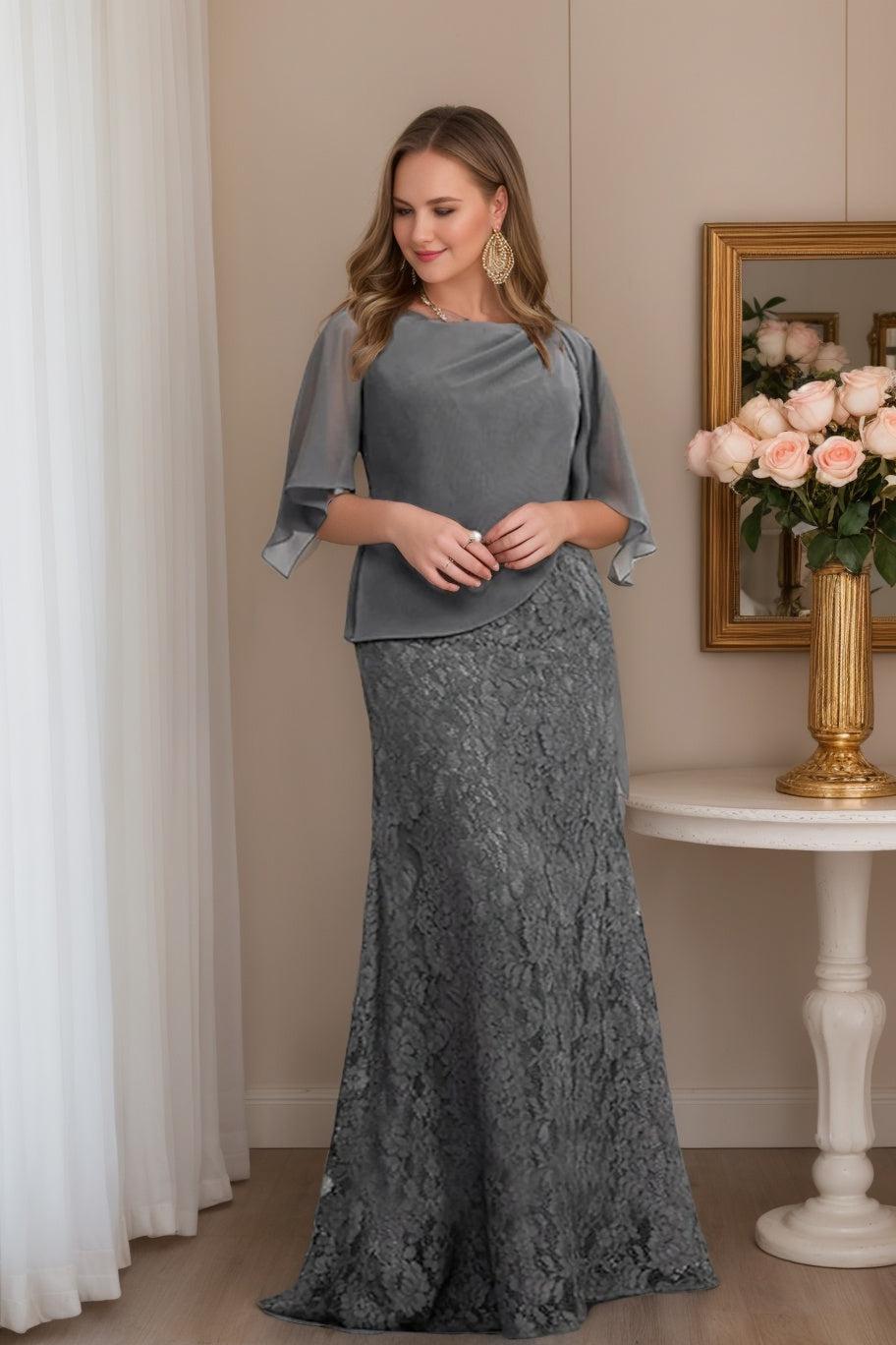 Mother of the Bride Column Sheath Dress Featuring Applique