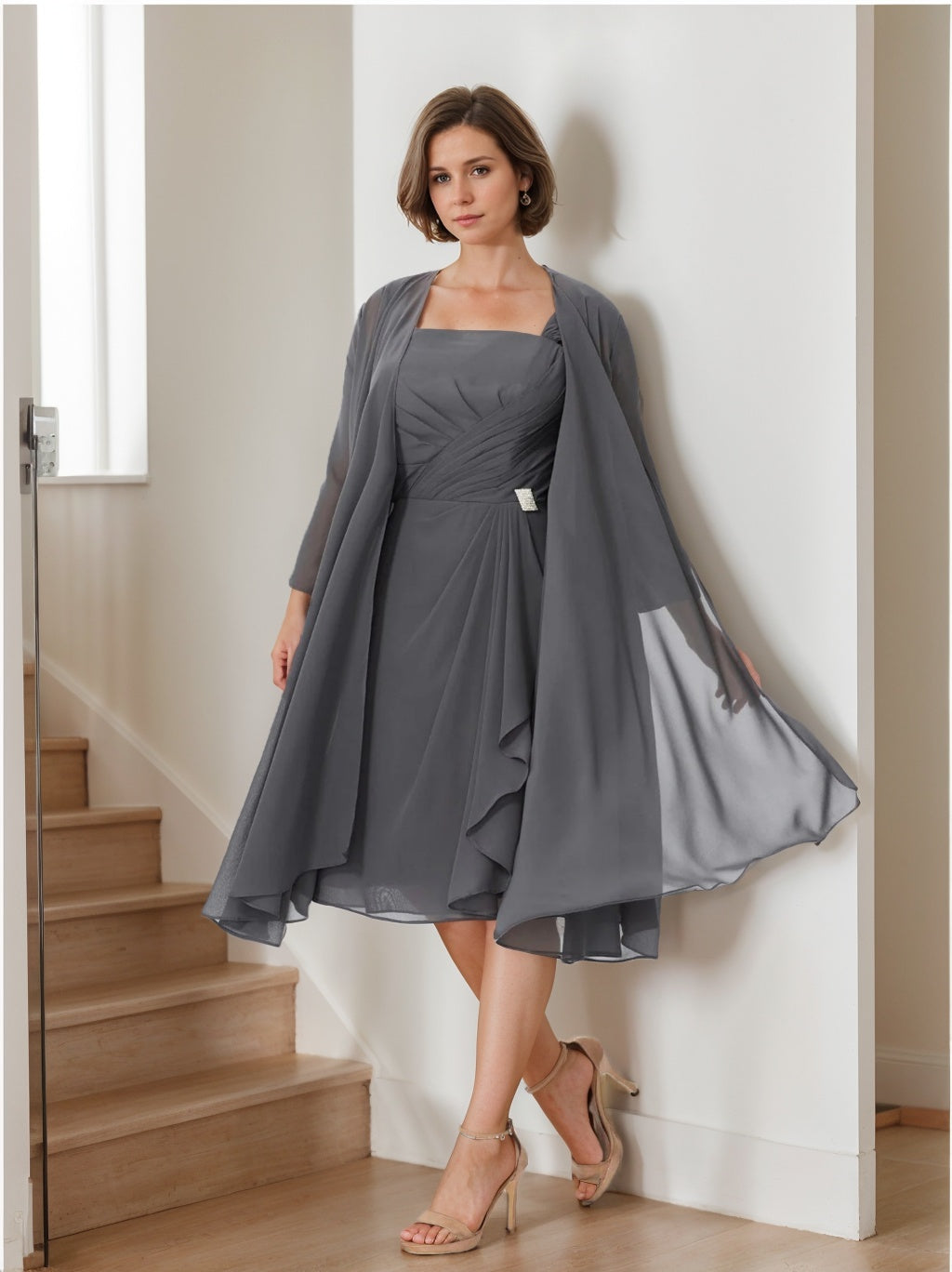 Mother of the Bride A Line Dress with Jacket