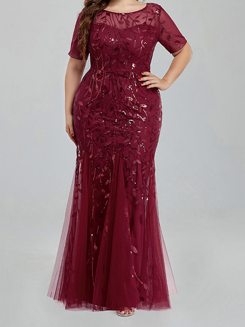 Mother of the Bride Trumpet Mermaid Dress Featuring Applique