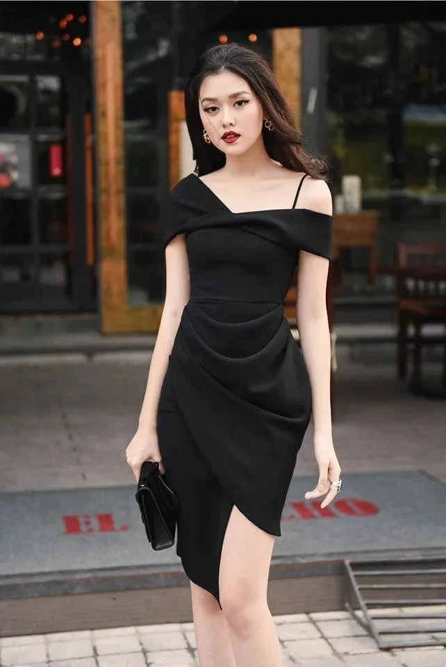 Black Sheath Homecoming Dress Black Party Dress (ZD11876)