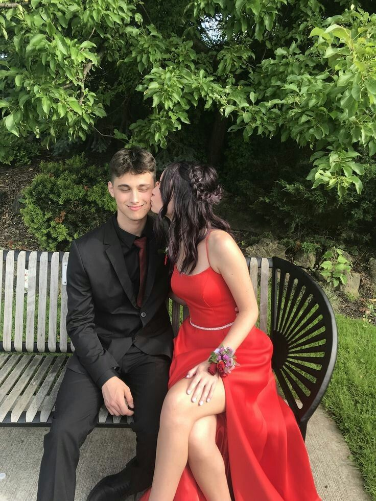 Simple A Line Red Long Prom Dress with Slit,Red Long Formal Graduation Evening Dress - VelvetHem