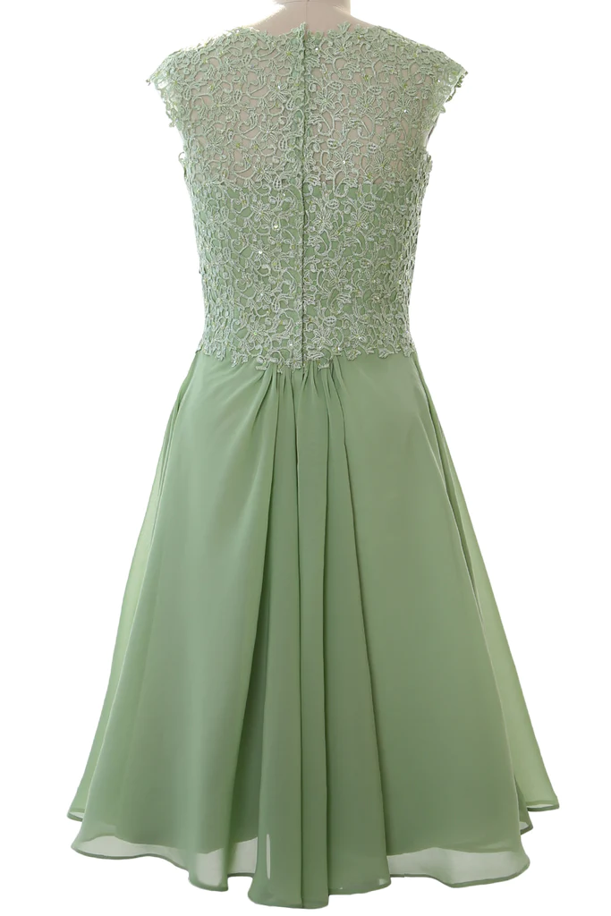Women Cap Sleeve Cocktail Dress Short Wedding Party Formal Gown Party Dress - View 2 | VelvetHem