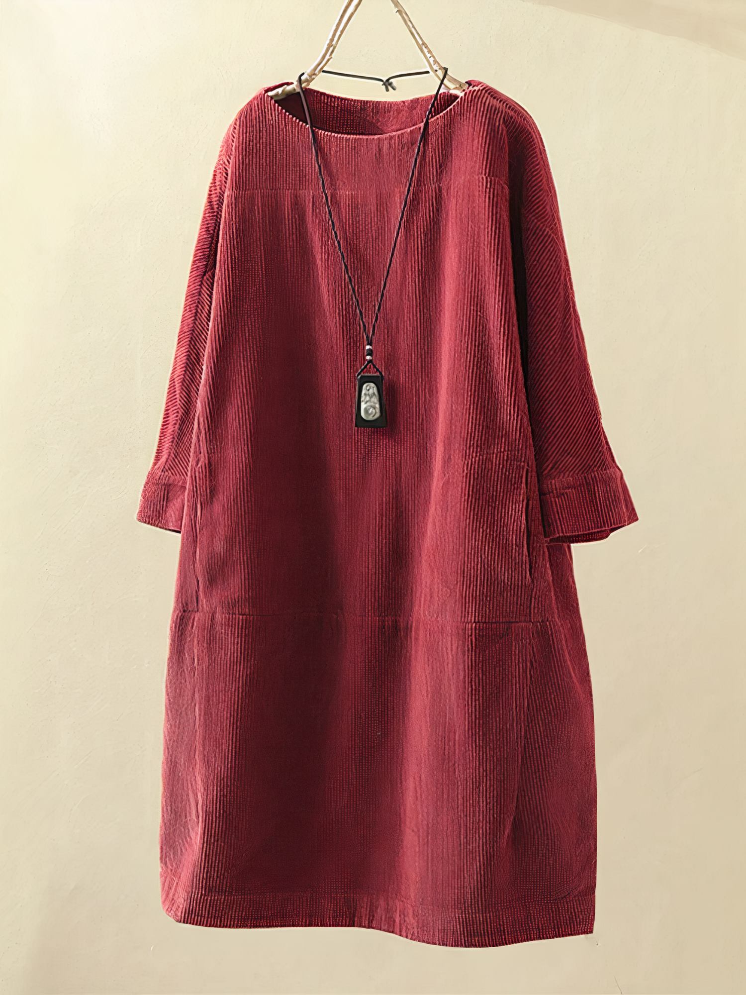 Tracy Premium Loose and Corduroy Dress Designer Edit