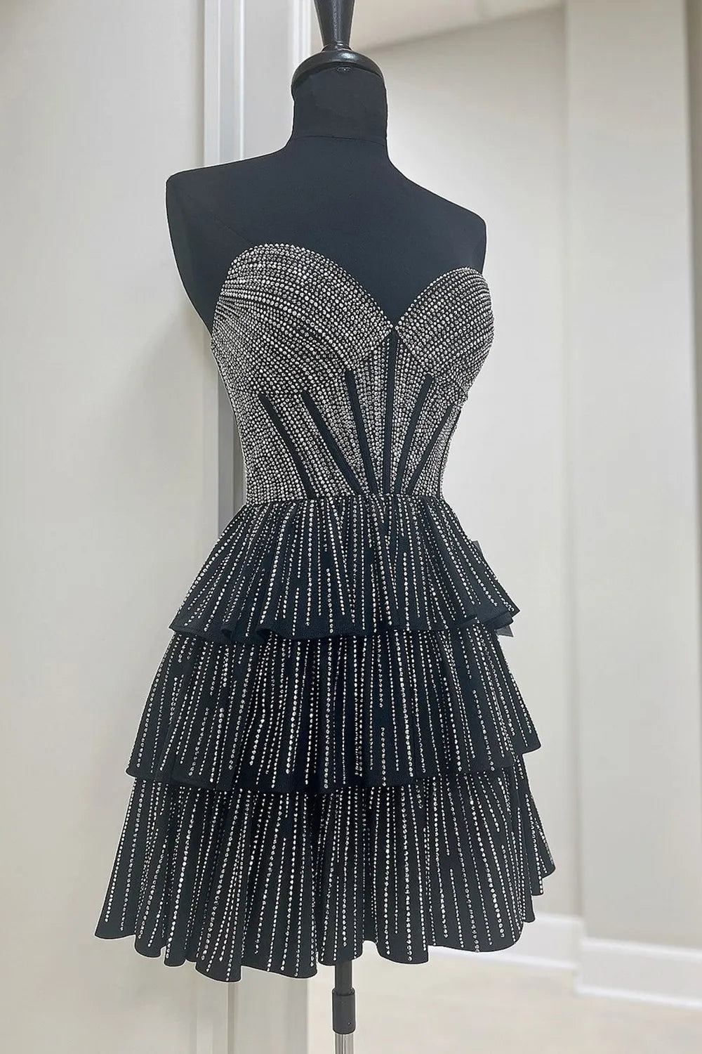 Navy Homecoming Dresses Sweetheart Corset Short Cocktail Dresses With Ruffles