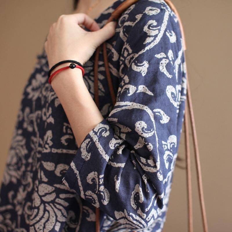 Navy floral cotton sundress plus size summer maxi dresses oversize caftan