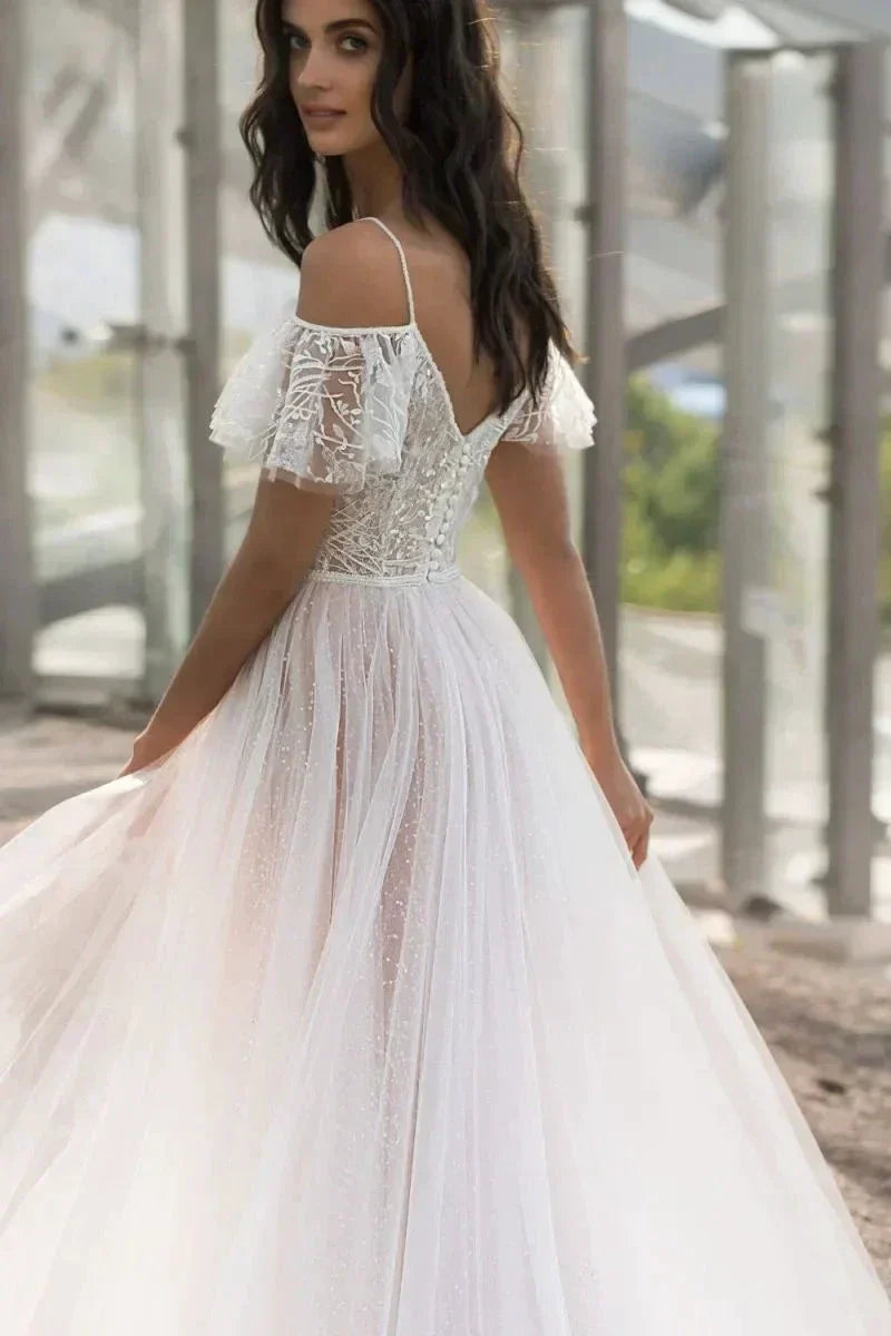 New BOHO Backless Wedding Dress Vestido De Noiva Wedding Gowns (ZD14019)