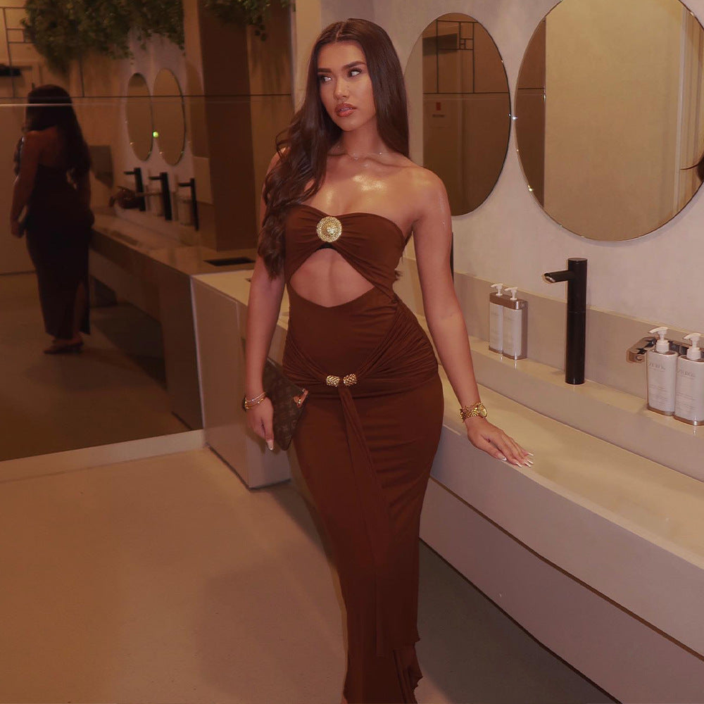 Lucian Maxi Dress Brown