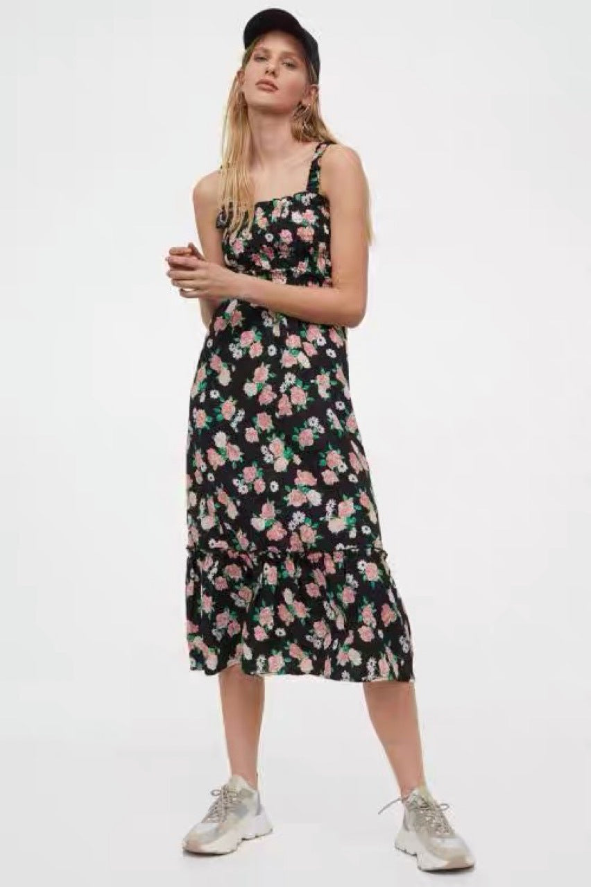 Charmaine Floral Halter Midi Dress FINAL