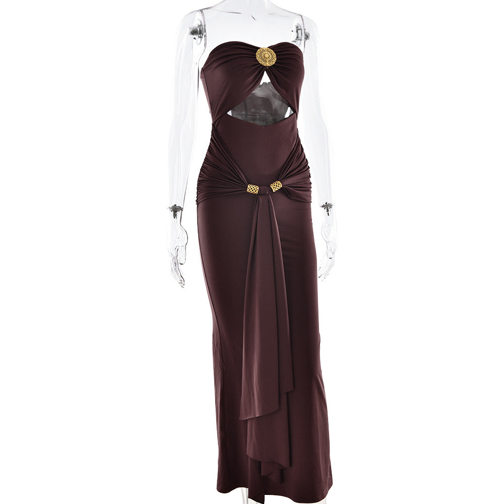 Lucian Maxi Dress Brown
