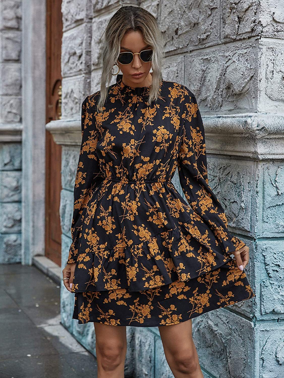 Confidently Me Adjustable Balloon Sleeve Dress FINAL